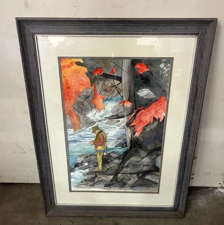"Matching the Hatch" An Original Watercolor by Jerome Kaveney