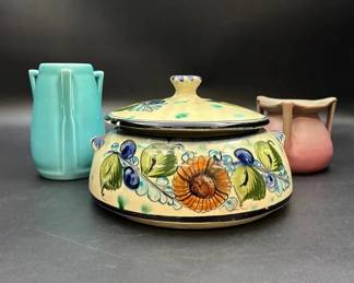Antique Rookwood Vases & Tonala Mexico Pottery