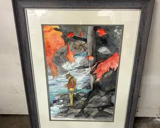 "Matching the Hatch" An Original Watercolor by Jerome Kaveney