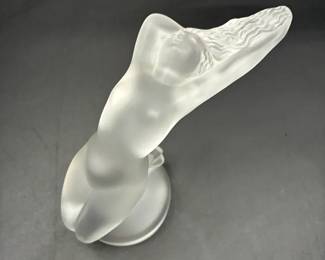 Lalique "Chrysis" Frosted Crystal Nude Woman Figurine 