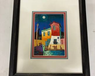 Original Harbor Scene Oil Painting by Edgardo Garcia Nieto