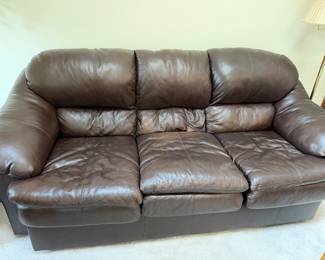 Ashely Furniture Over Stuffed Leather Sofa