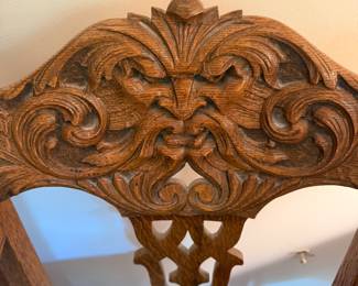 Carved North Wind.Motif Inspired by Gothic Gargoyles Architectural Elements