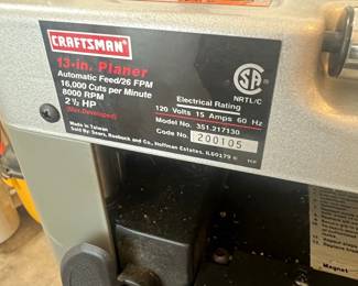 Craftsman 13-in. Planer
