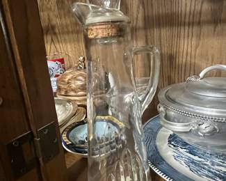 Owens-Illinois Romanov Crest Glass Decanter with Stopper