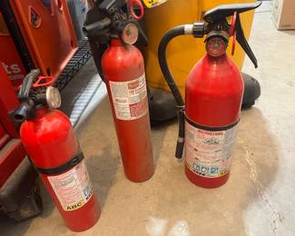 Assorted Vintage Disposable Fire Extinguishers
