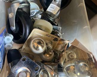 Assorted Vintage and Modern Furniture Casters Lot with Keystone Franklin Ball Casters