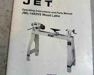 JET JWL-1442VS Wood Lathe Operating Instructions and Parts Manual