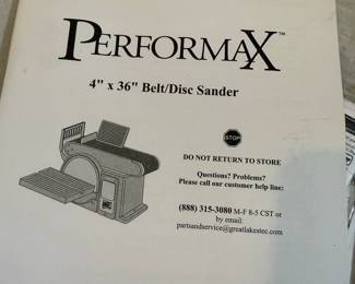 Performax 4" x 36" Belt/Disc Sander (Model 90227)