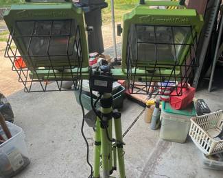 Commercial Electric Twin Head LED Portable Work Light with Tripod