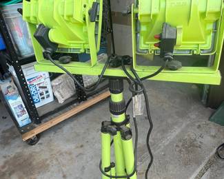 Commercial Electric Twin Head LED Portable Work Light with Tripod