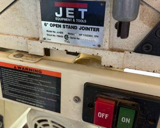 JET JJ-60S 6-Inch Open Stand Jointer