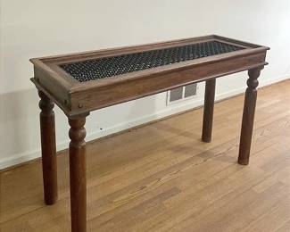 Window Grate Table With Glass Top