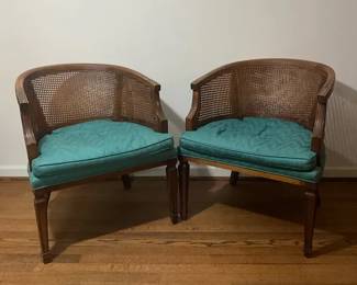 Cane Barrel Back Armchair