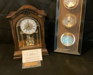 Bulova Mantle Clock Barometer