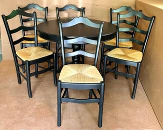 Ballard Design Round Table 6 Chairs