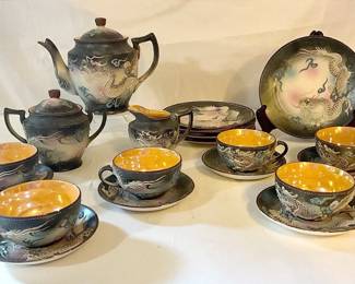 Vintage Shofu Dragonware Tea Set