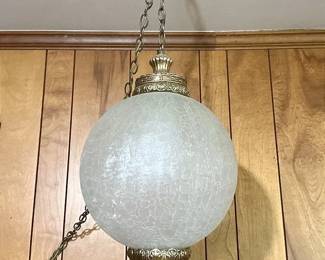 Vintage Hollywood Regency Hanging Swag Lamp