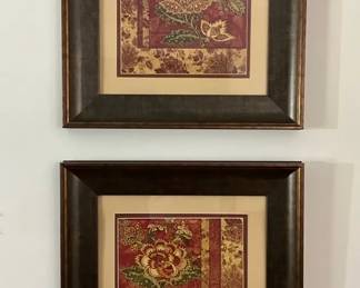 Framed Floral Art Set