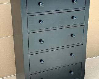 Black Five Drawer Dresser