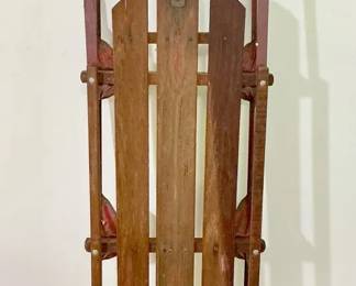 Vintage Wood And Metal Snow Sled