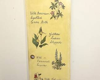 Hand Painted Floral Door