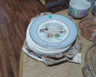 Collection of dated Avon Collector Plates