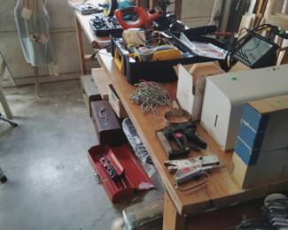 Router, Miter Saw, tool boxes