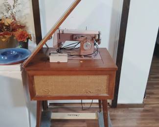 Vintage Sewing machine with tools