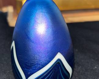Orient and Flume handblown paper-weight