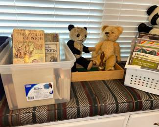 Antique Teddy Bear and Panda Bear