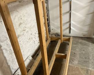 Rolling rack for storing tables