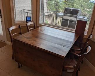 1940s Dining Room Table Four Chairs