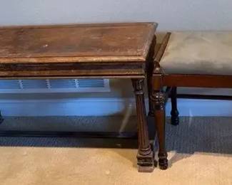 Vintage Piano Bench Stool