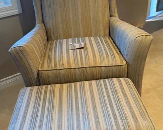 High Back Arm Chair Foot Stool