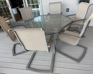 Patio Table Six Chairs