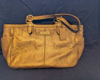 Coach Gallery Embossed Leather Tote