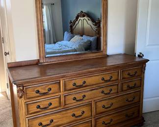 Take a look at this mirrored dresser not just for the style but also the storage quantity.