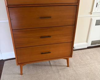 $720. Mid-Century style four drawer chest. 34"w x 18"d x 48"h. Originally $1200
