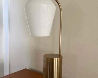 $160. Visual Comfort table lamp. Brass with glass shade lamp. 22"h. Originally $225