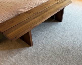 $640 Wood bench. 66"w X 18"d X 17.5"h.