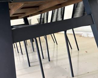 Close-up view of the table base