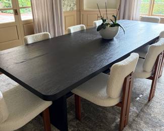 $2,200 Restoration Hardware Breton dark wood dining table. 10' l X 46"w X 30"h. (orig. 4,000)