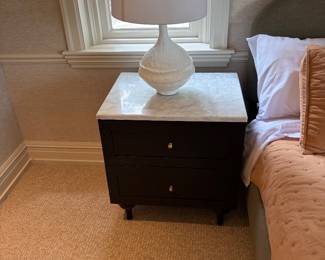 2nd of the pair of bedside tables. Lamps pictured sold separately.