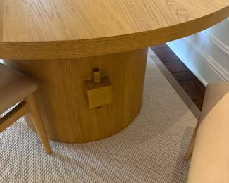 Close up of table base.
