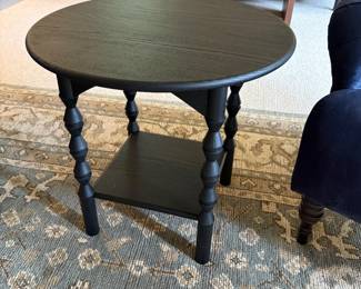 $360 Lulu and Georgia "Topia" round side table 23" dia. X 22"h. (orig. $700)