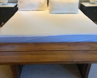 $540. Design Evolution queen bed with Casper mattress. Headboard is 64 inches wide by 35 inches high.