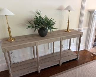 $1,800 Pair of console tables. 72"w X 18"d X 33.5"h.