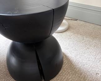 $290 live edge side table. 15" dia. X 17"h. (orig. $600)