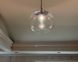 $240. Visual Comfort Atlantic 1 Pendant light fixture. 28" drop x 16"w